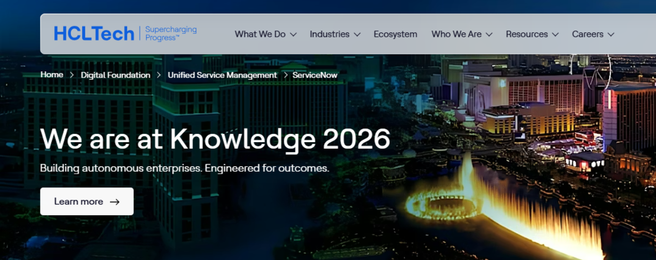 HCLTech ServiceNow Partner