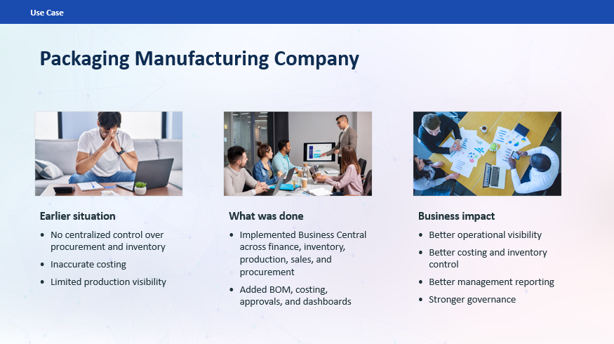 Packaging Manufacturing Company Case Study