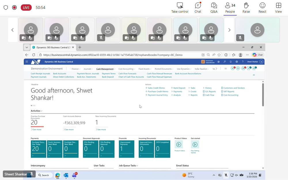 Demo Session With Attendees